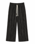 Black Textured Wide-Leg Sweatpants – product showcase