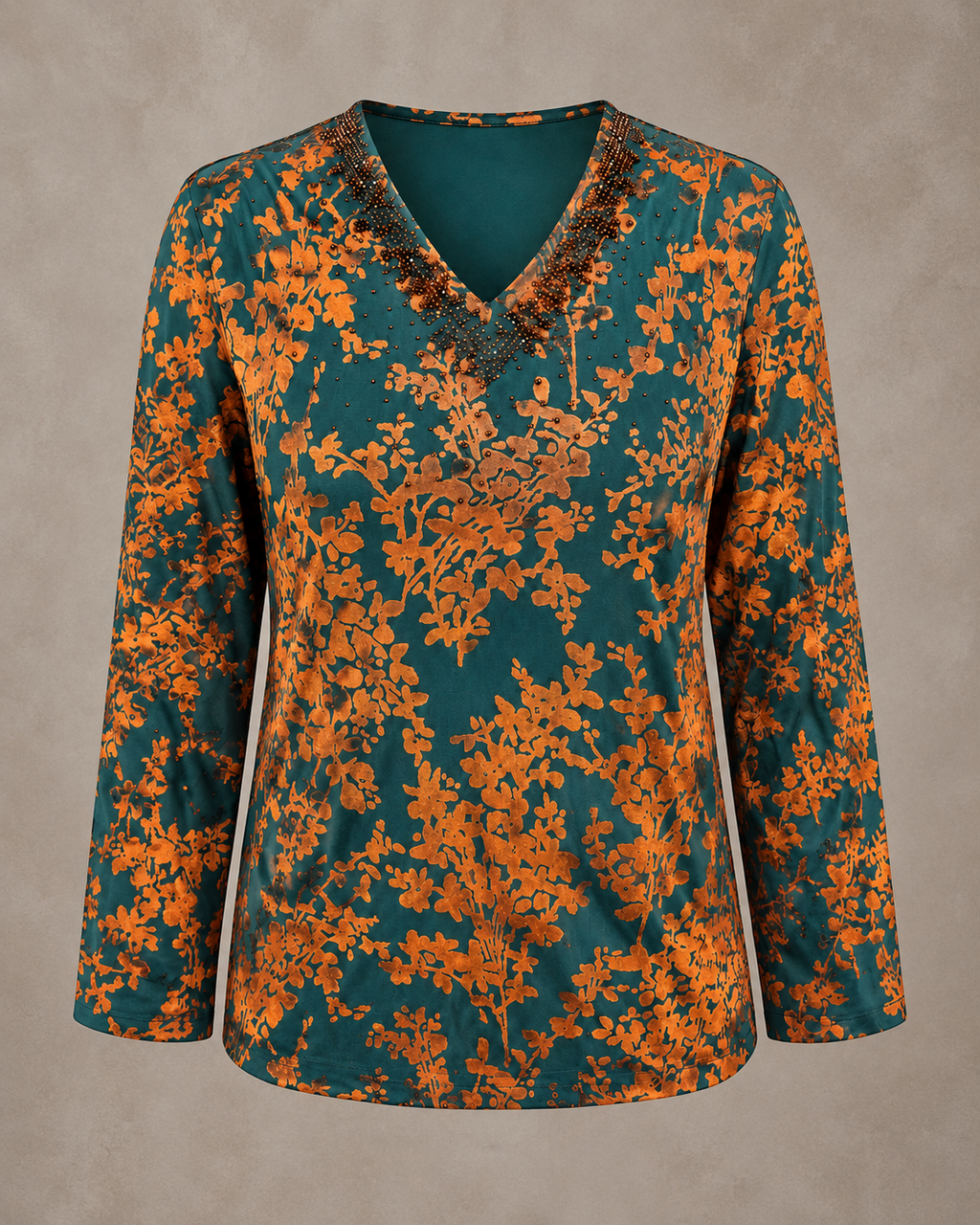 Botanical Embellished Top – green product showcase