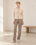 Bouclé Button Cardigan – model hero