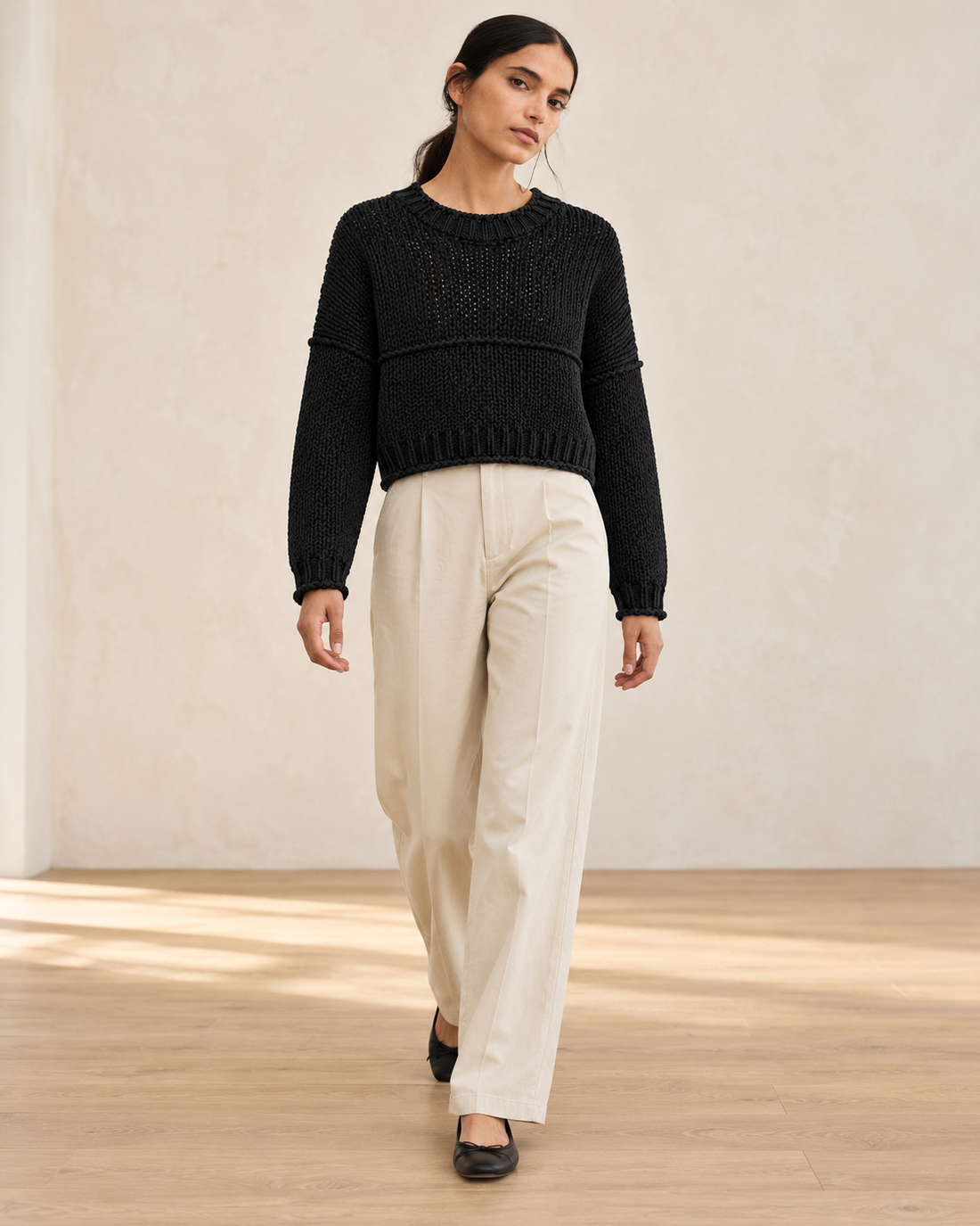 Chunky Knit Crop Sweater