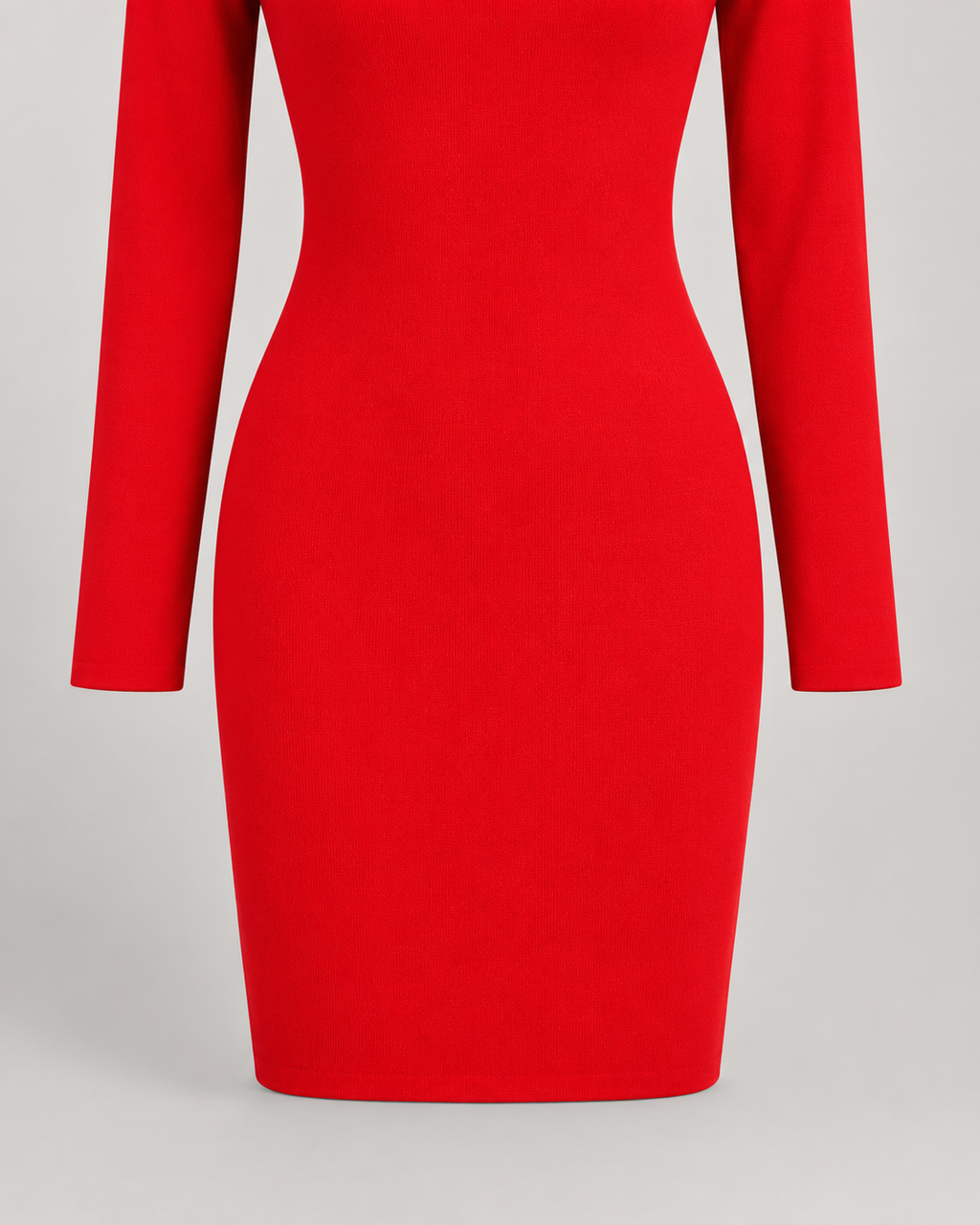 Crystal Collar Bodycon Dress – hem cuff detail