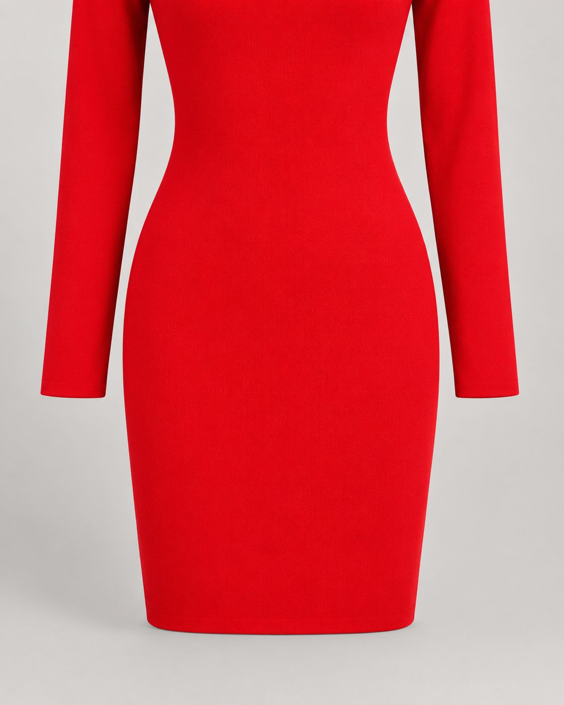 Crystal Collar Bodycon Dress – hem cuff detail