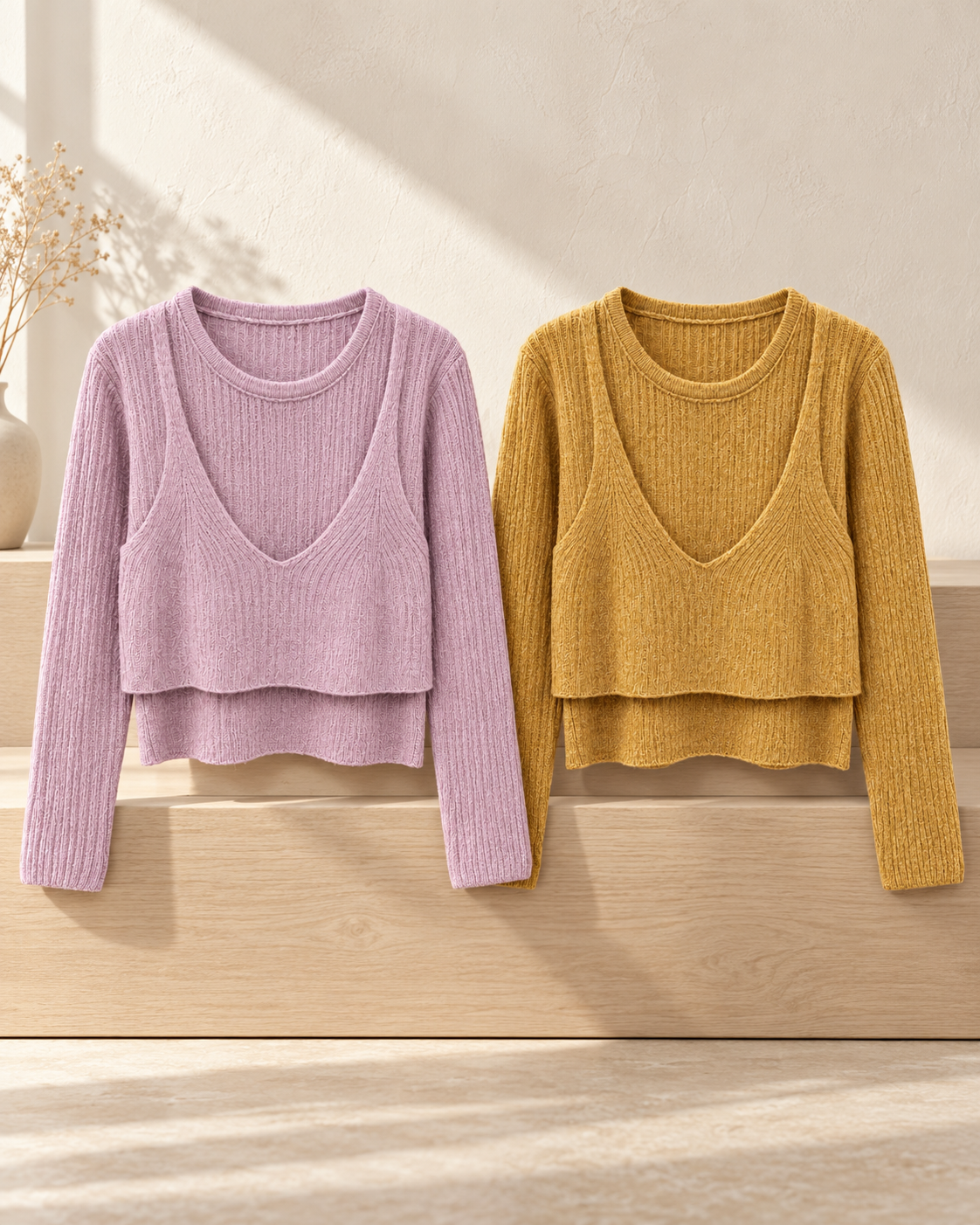 Double Layer Knit Top – colours