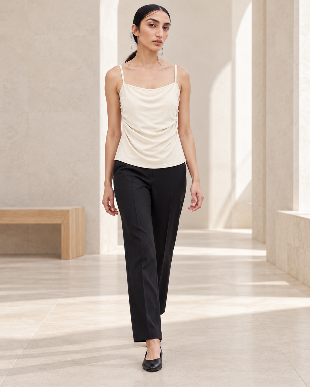 Draped Cami Top – model hero