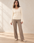 Embellished Cuff Ribbed Top – full length hero