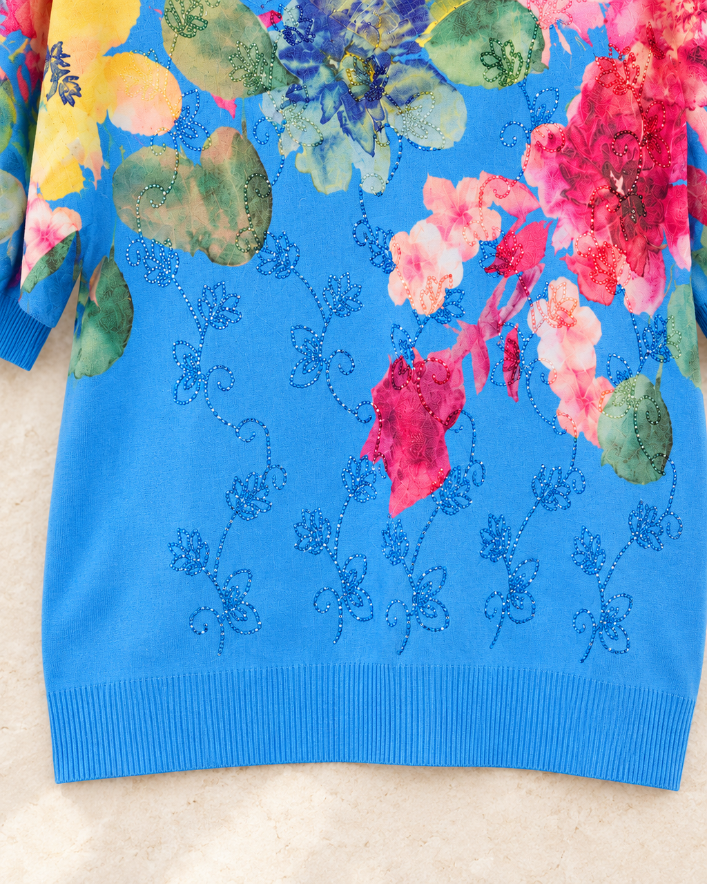Floral Romance Top – front hem detail