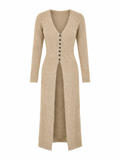 Fuzzy Knit Cape – beige