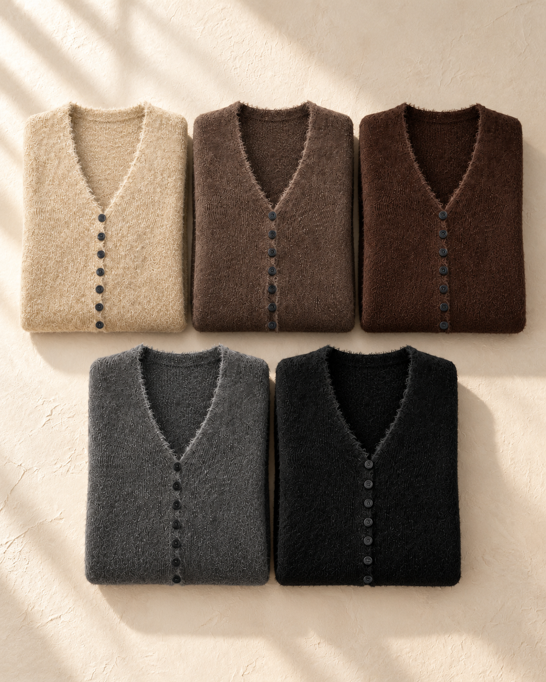 Fuzzy Knit Cape – colour comparison