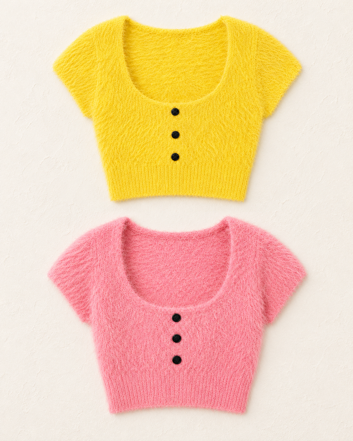 Fuzzy Knit Crop Top – colours comparison