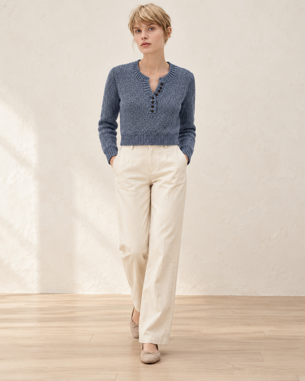 Open Back Knit Top – model hero