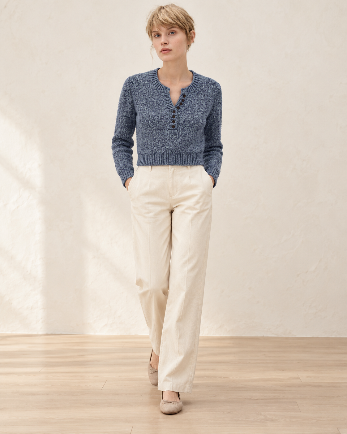 Open Back Knit Top – model hero