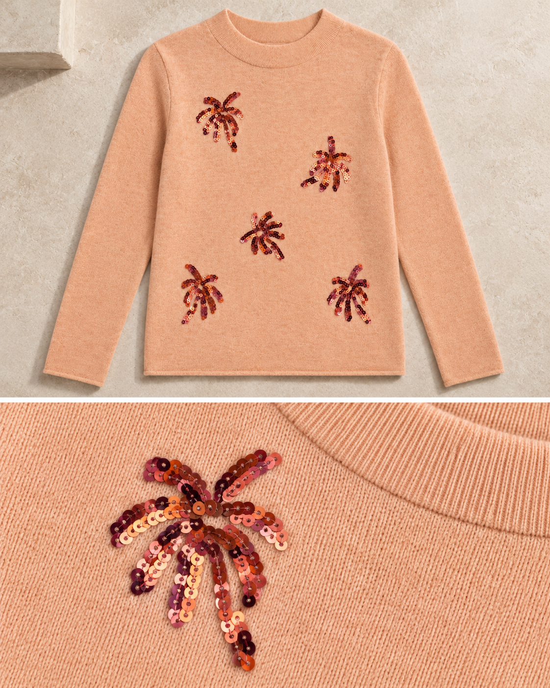 Party Wear Warm Top – sequin detail