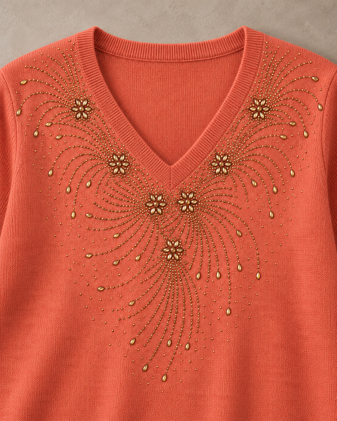 Party Wear Winter Top – embellishment detail
