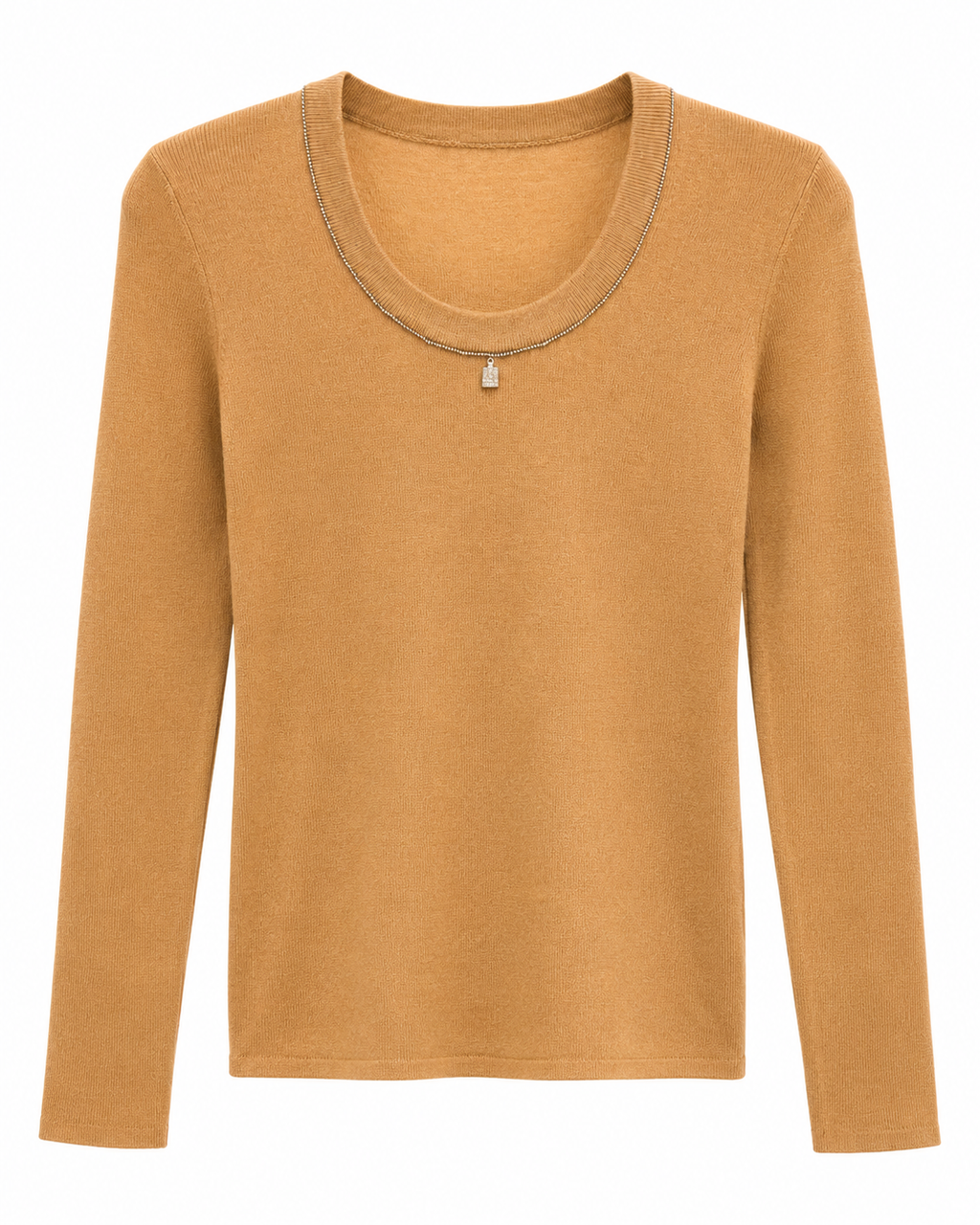 Pendant Knit Top – camel