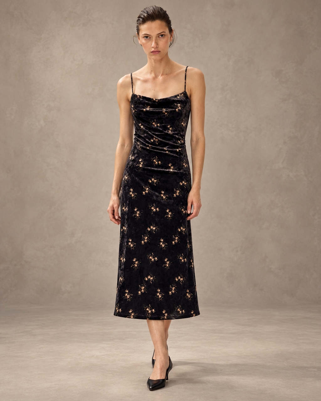 Printed Velvet Dress – hero