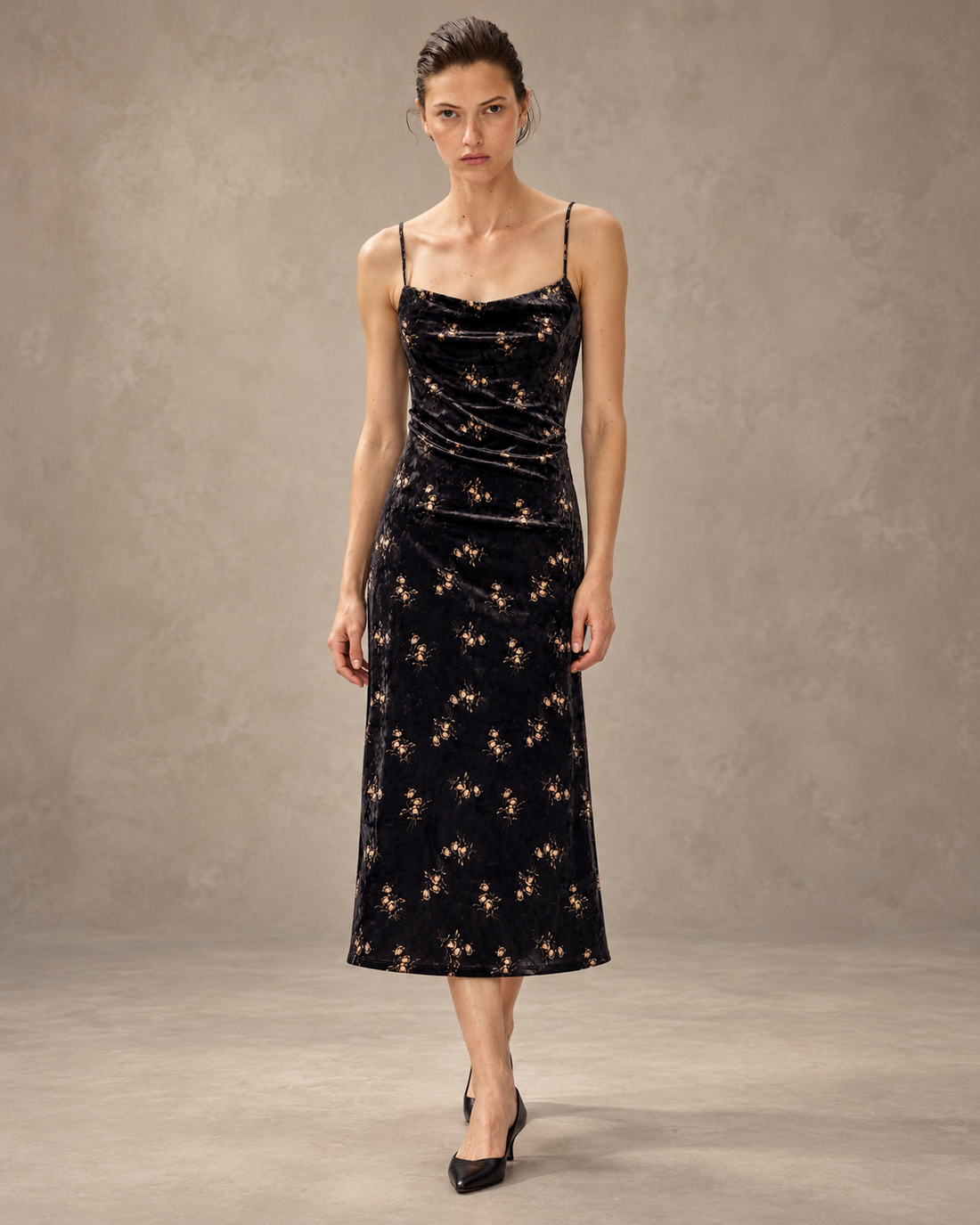 Printed Velvet Dress