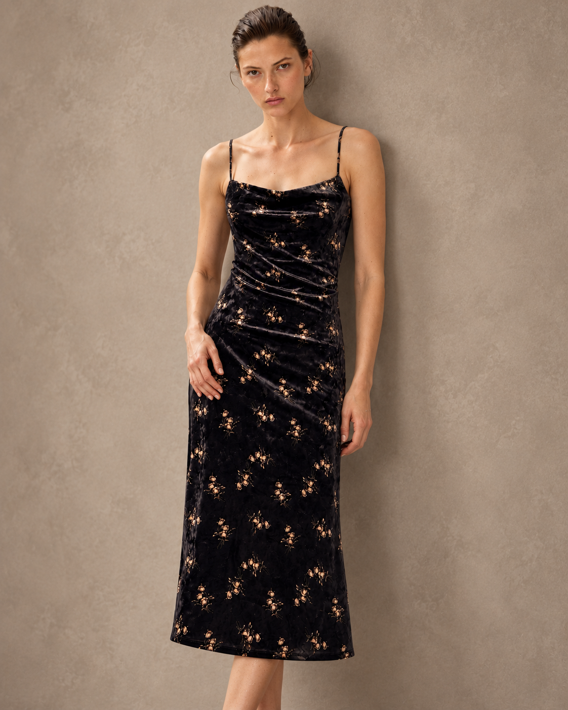 Printed Velvet Dress – styled