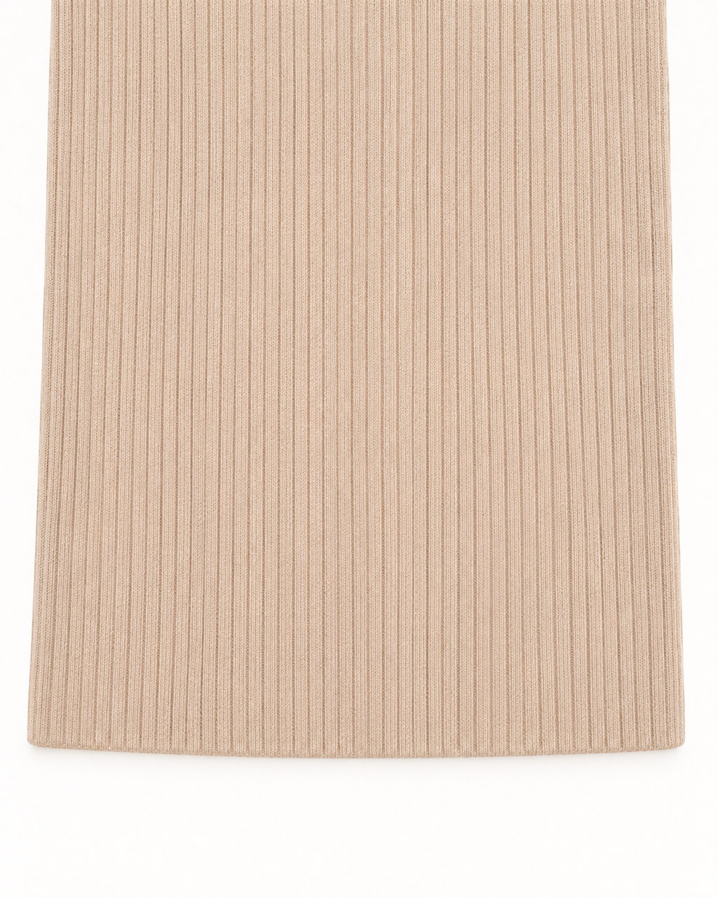 Rib Knit Midi Skirt – hem knit detail