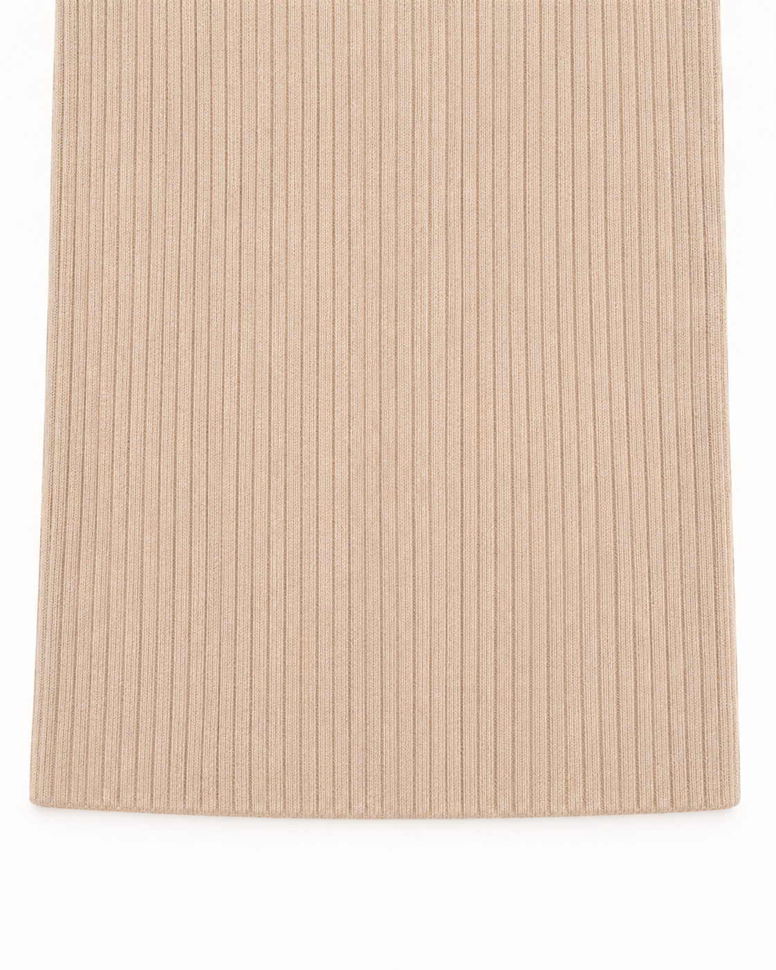 Rib Knit Midi Skirt – hem knit detail