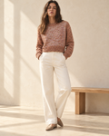 Sequin Embellished Cropped Knit Sweater – model hero