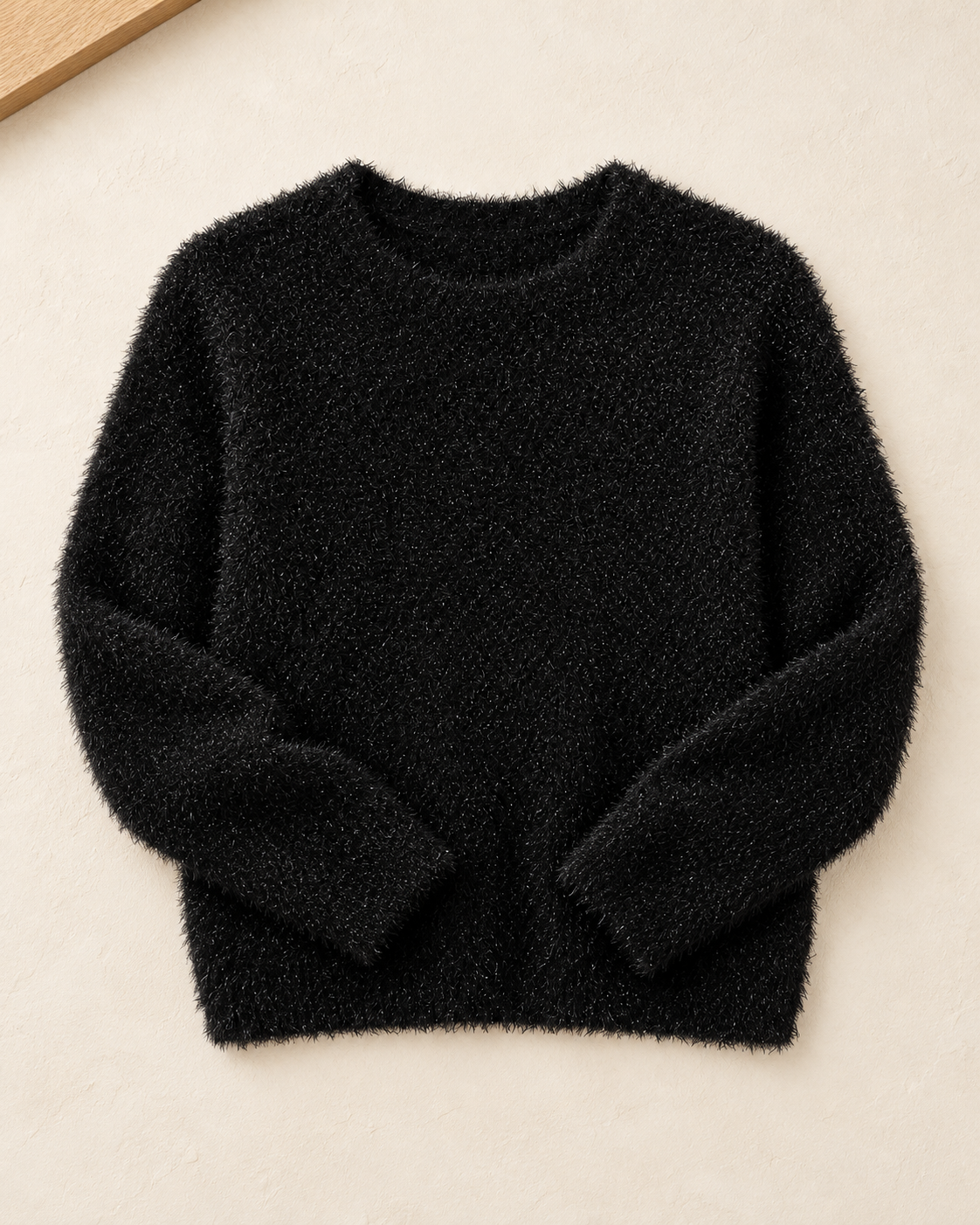 Shimmer Eyelash Knit Sweater – front folded composition