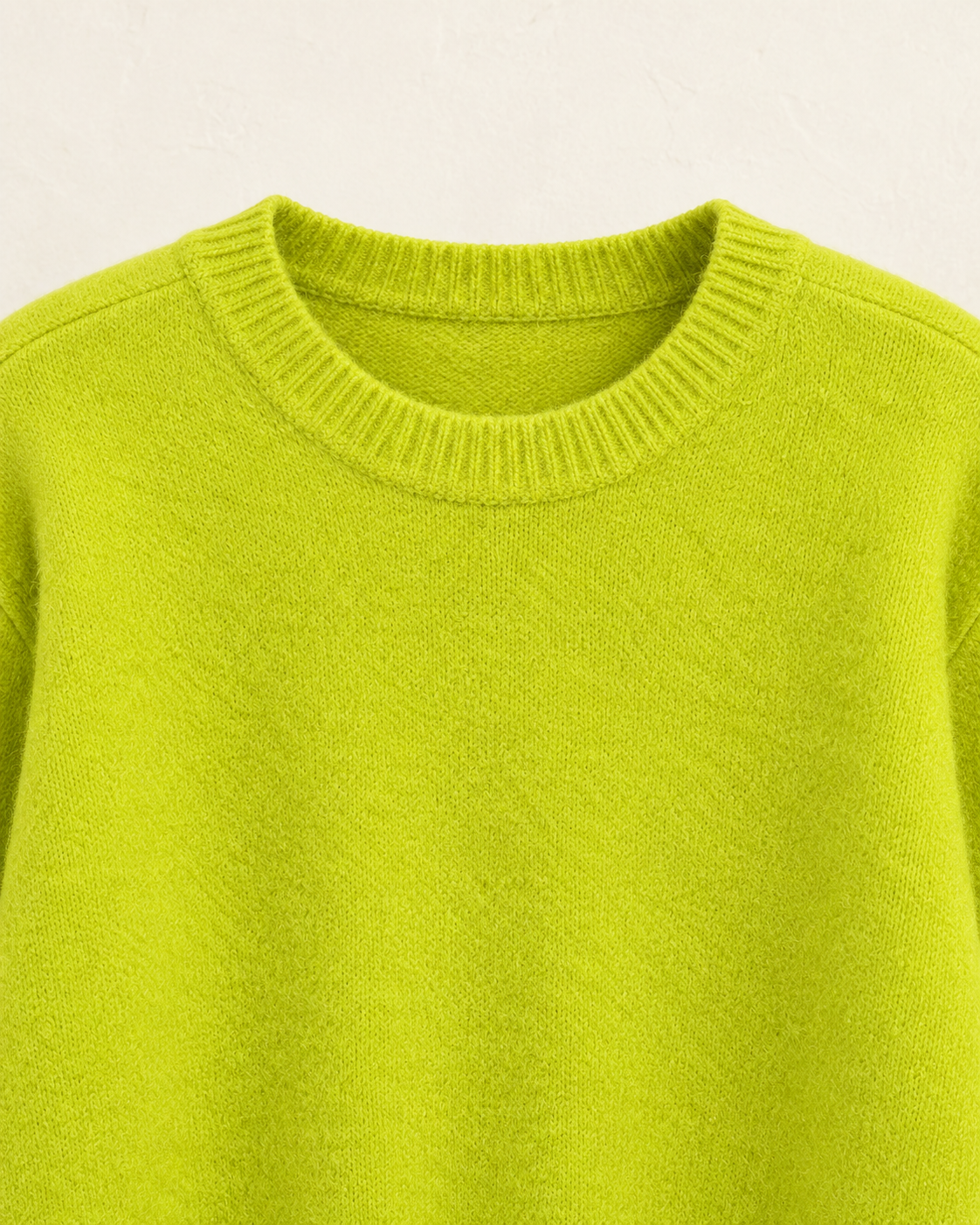 Soft Touch Cropped Sweater – neckline detail