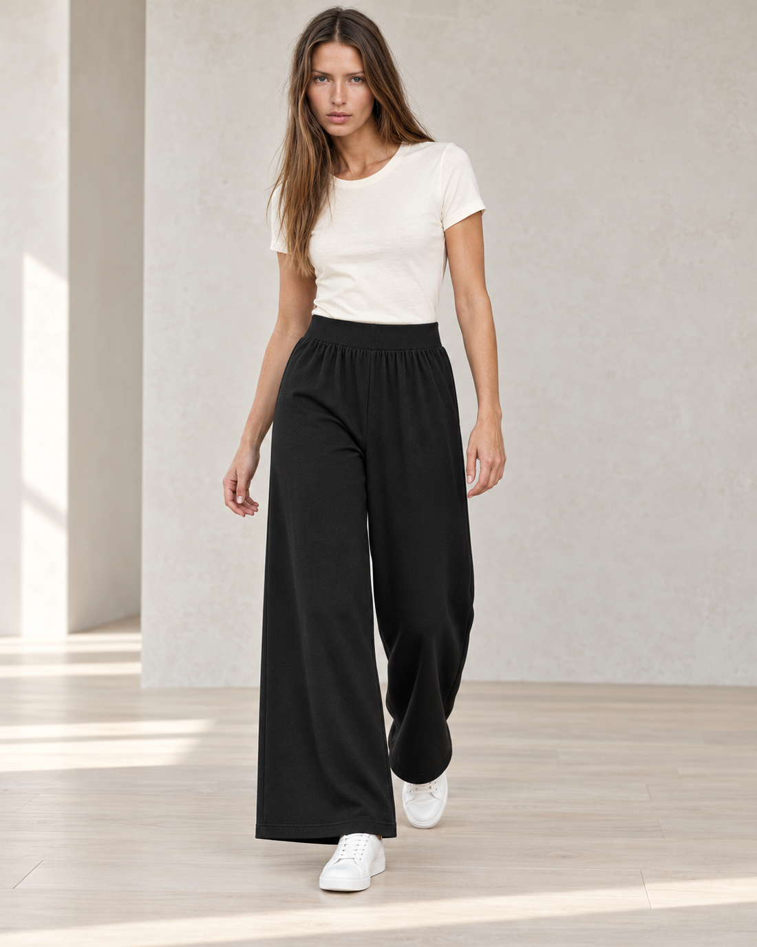 Solid Wide Leg Lowers