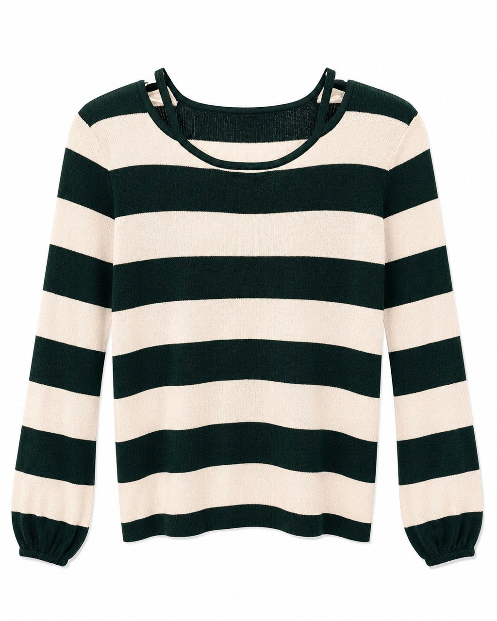 Striped Knit Pullover – front