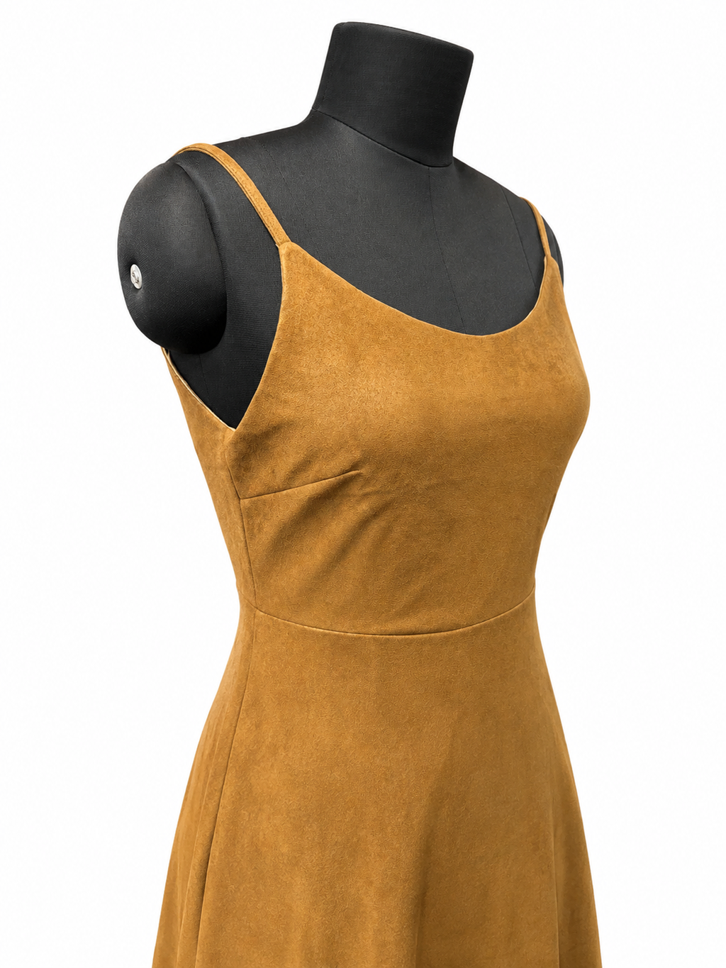 Suede Backless Strap Dress – front detail