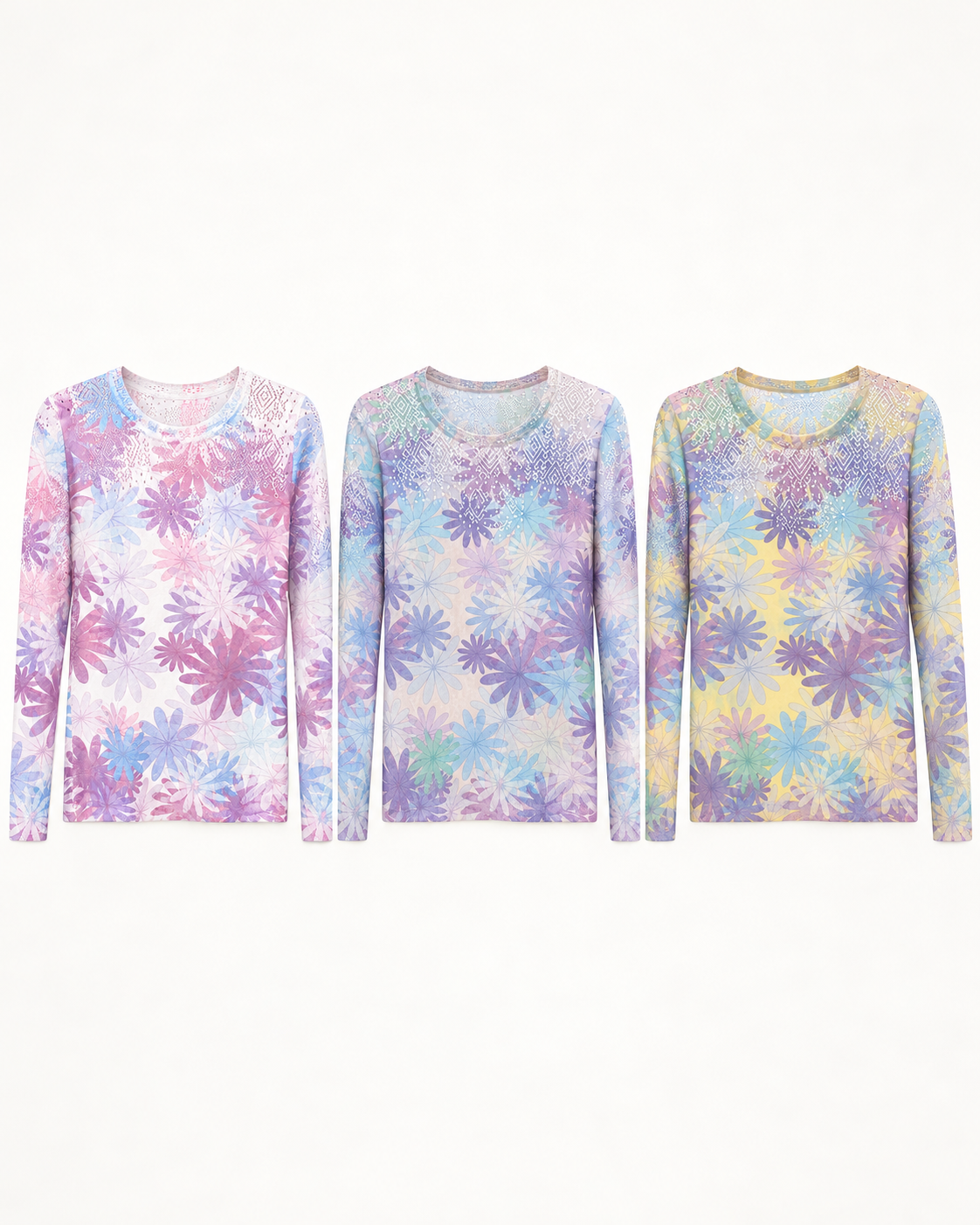 Tie Dye Floral Top – colour comparison