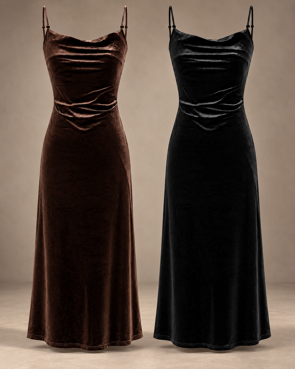 Velvet Evening Dress – colours comparison