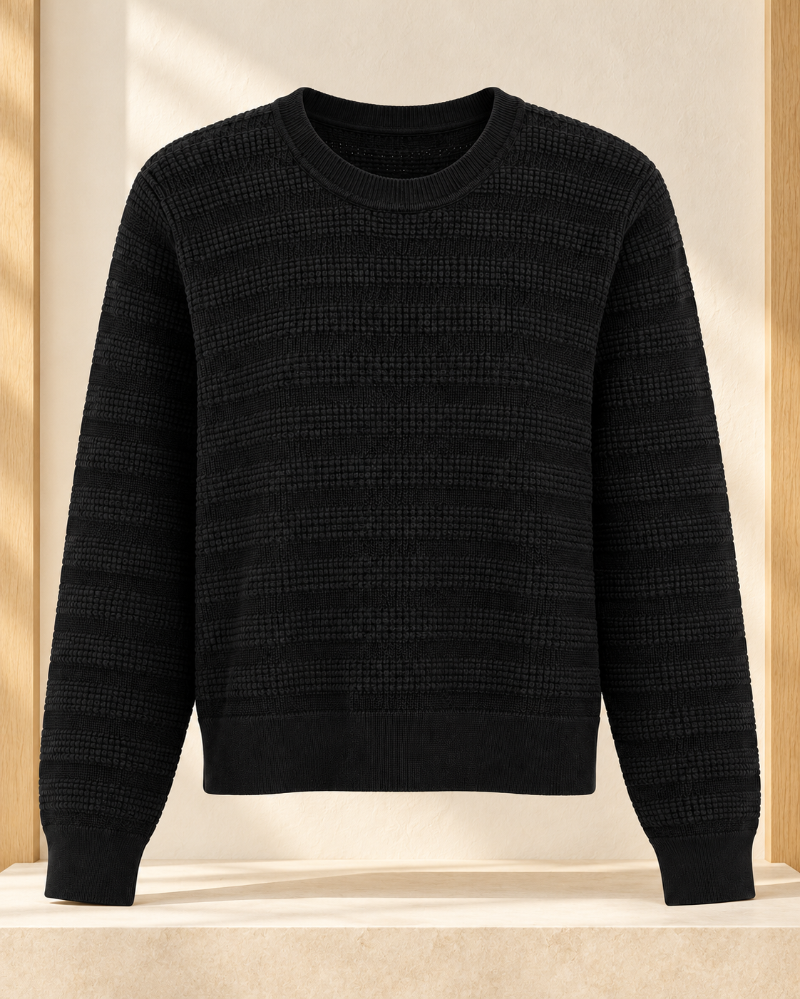 Waffle Texture Knit Sweater – product showcase
