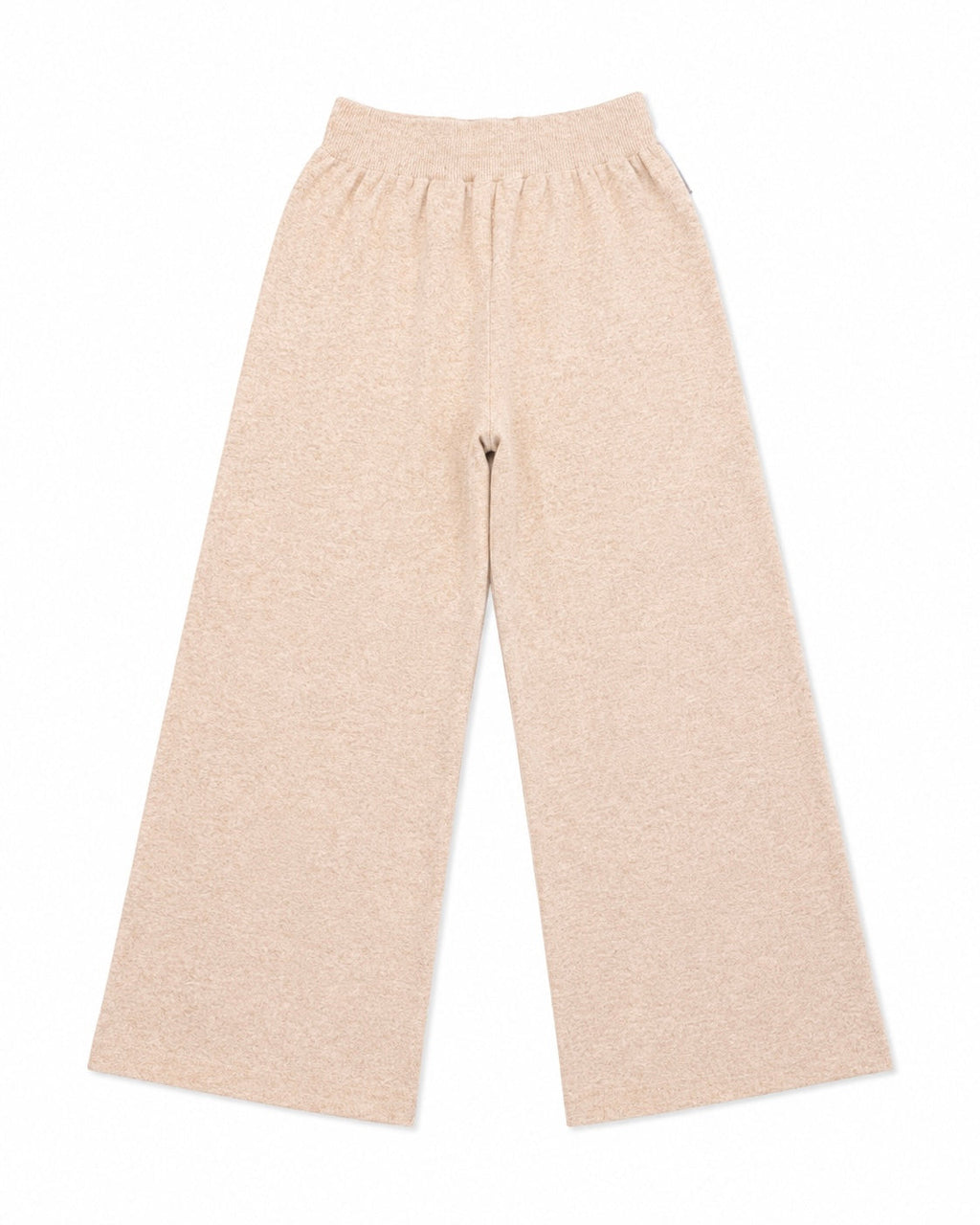 Wide-Leg Sweatpants with All-Over Stitch Detail – back view