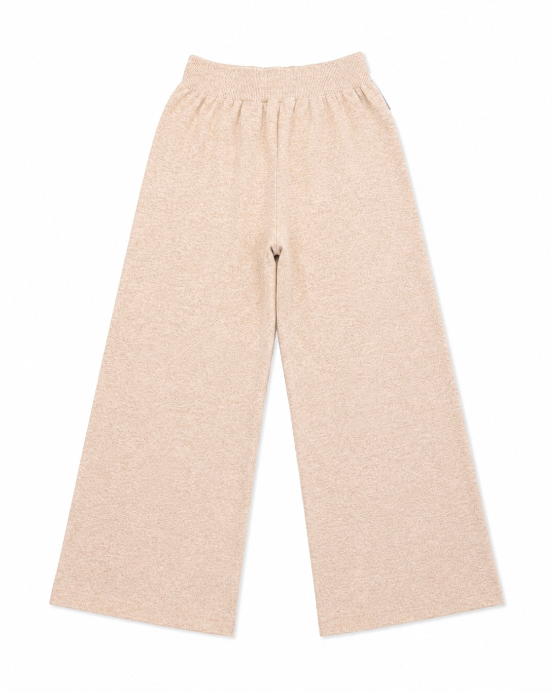 Wide-Leg Sweatpants with All-Over Stitch Detail – back view